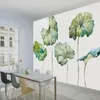 Wallpapers Milofi Custom Large Wallpaper Mural 3D Lotus Leaf Oil Painting Watercolor Flower Fashion Background