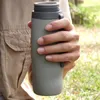 Wasserflaschen 580 ml Silikonklappflasche Tragbares Klettern einsensvoller Anti -Sturz mit Leckvertretung von Griff