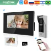 Дверные звонки Jeatone Tuya Smart 7 -дюймовый IP Wi -Fi Video Intercom для дома монитор обнаружения движения Дверь 720p/AHD 32G Дверный телефон Белый/Черный