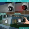 Kameror 4K 8MP WiFi IP Dome Camera 5x Digital Zoom Human Detection Auto Tracking CCTV Wireless Street Surveillance PTZ Camera Security