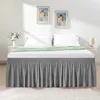 Bed Skirt Elastic Ruffles BedSkirt Soft Comfortable Wrap Around Fade Resistant Cover Without Surface Couvre Protector