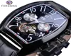 Forsining Top Brand Luxury Men Watch Black Leather Strap Business Man Orologio Orologio meccanico MECHINICO MASCHIO COLLEGNO MASCHIO 4628642 MASCHI