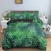 Bedding Sets Plant Tropical 3 PCs Tampa de edredão Conjunto de folhas de moda Folhas Florais Pouco de Brotação para Crianças do quarto Infantil