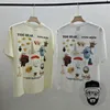 Печатная футболка хлопчатобумажная круглая шея мужские и женские футболки на настоящие фотографии 2024SS