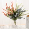 Fleurs décoratives Artificiel belle lavande mousse blé artisanat fausse fleur de mariage pour la maison plantes bouquet décoration de Noël