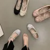 Casual Shoes Brand Women Bow Flats Ballet Dance Sandals 2024 Spring Designer Crystal Loafers Sport Zapatillas Trend