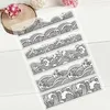Gift Wrap Ocean Waves Borders Clear Stamps Transparent Silicone Stamp Seal For Card Making Decoration And DIY Scrapbooking