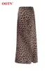 OOTN Vintage Leopard Print Trompetenröcke weiblich 2024 STREET CHIC HIGH Taille Langrock Herbst Büro Slim Reißverschluss 240402