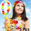 Fleurs décoratives 5 pcs / paquet couronne de tournesols colorés masquerade hula show bearland spécial