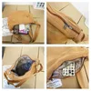 Canvas Bags For Women Vintage Handbags Casual Shoulder Crossbody Bag Eco Bag Korean Messenger Bag Y2K Unisex Black Shopper Bag 240320