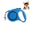 Colliers de chien 5 m de boucle rotative légère portable Porce extérieure extérieur Tournure de traction en laisse rétractable