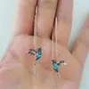 Bengelen oorbellen trend kleine vogel drop lang ophangend voor vrouwen meisje dieren kolibrie tasel oorrang sieraden persoonlijkheid geschenk brincos