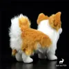 Pomeranian pies papillon uroczy pluszowe owce Pluszowe zabawki życie Zwierzęta Symulacja Symulacja nadziewana lalka Kawai Prezenty z zabawkami 240325