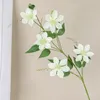 Dekorativa blommor Färgglada konstgjorda blommor Arrangemang Realistiska 5-Head Clematis Fake Easy Care Simulation for Wedding Home Decor