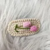 Accessoires de cheveux en laine en tricot épingle à cheveux pour femmes pour les femmes enfants fait à la main au crochet tulip frappe coup de bébé barillets accessoires pour enfants