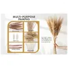 Decoratieve bloemen 120 stks gedroogd Cattail Bouquet -Pampas Grass bevat wit pampas bruin decor