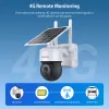 Kameror Shiwojia Tuya Solar Camera 4G SIM 3MP WiFi Solar Poance Powered Security Camera Outdoor PTZ Surveillance PIR Säkerhetsskydd