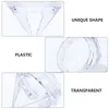 Storage Bottles Diamond-Shaped Transparent Box Jar Case Sample Makeup Travel Containers For Toiletries