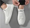 Scarpe casual 2024 per uomini in pelle genuina tendenza stradina skateboard piatta sneaker di mucca traspirante