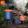 Levert Fire Maple FMCXK6 Warmtewisselaar Pot 1L opvouwbare kookpotten met mesh -tas Outdoor camping kookgerei