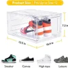 9 Pack Shoe Organizer Upgrade hårdare solid plastsko lagringsskoboxar Rensa plast Stapble Sneaker Storage 240328