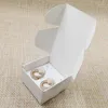 Boîte de papier de bricolage de bijoux avec carte d'oreille inserts 100box 100 cartes de boucle d'oreille blanc / marron / noir cadeau