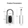 Lock Bluetooth IP66 Waterproof USB Rechargeable Smart Keyless Fingerprint Lock AntiTheft Security Padlock Door Luggage Case Lock