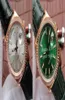 36mm Herren Uhren Grüne silber weiß Automatisch ETA 2836 MOVIEBE