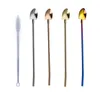 Paies à boire 5pcs colorés 304stainless en acier à la cuillère brosse à pellerie yerba mate outils réutilisables accessoires de bar