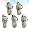 Dog Collars 10Pcs Pet Collar Hanging Pendant Identity Plate Anti-Lost Decoration Silver Tag Custom