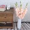 Dekorativa blommor 2024 Realistiska 1 st konstgjorda simulering Gladiolus Flower Stem Wedding Bouquet / Posy Table Arrangement Home Decor 8