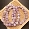 Figurines décoratives 10 mm bracelet de jade laiteux naturel naturel Stone Reiki cicatrisation Crystal Strand Fengshi Gift 1PCS