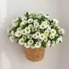 Flores decorativas de margarida artificial Buquê de seda outono Fake Flower Diy Decor para vaso Home Garden Christmas Party Wedding decoração