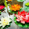 Fleurs décoratives 6x largeur de largeur de jardin à application avec une bonne texture mères de lotus artificiels