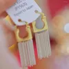 Stud Earrings French Style Exquisite Tassel Long For Women Exaggerated Design Advanced Light Luxury Fashion Jewelry Wedding Party