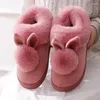 Pantofole scarpe da casa soffice per la casa femminile orecchie calde inverno femminile peluche per peluche casual stivali da neve da donna casual