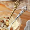 Coffee Scoops Rose Flower Spoon Durable Luxury Luxury Mirror en acier inoxydable Polishing Forks Dessert Colorful Couring Creative Retro