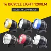 1200lm Cree XM-L T6 LED LED USB Bike Light Cycling Waterpoof Bike Bike Lampada Fammetta per escursionistica Bicycle Light240325