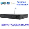 Enregistreur 4ch 8ch 5mn wifi ip dvr xmeye nvr 16 canals de surveillance vidéo de canal 5 dans 1 AHD TVI CVI hybride DVR Recorder pour la caméra CCTV