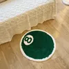 Tapis vert n ° 8 billard round tapis de tufting tapis molle moelle peluche à tasse tufted tapis de cuisine non glissée non glissée