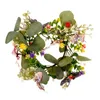 Decorative Flowers Wreath Holder Rings Wreaths Spring Decor Front Door Leaf Plastic Artificial Pillar Welcome