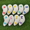 Produkter Golf Woods Headcovers Covers för Driver Fairway Putter 135UT Clubs Set Heads Pu Leather Unisex Simple Golf Iron Head Cover