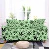 Couvre-chaises couvercle de canapé imprimé de plantes simples avec décoration universelle élastique résistante à la poussière et résistante aux rides