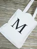 Gift Wrap Personalized Tote Bridesmaid Bag Cotton Canvas Travel Custom Name Wedding Bride