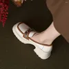 Chaussures décontractées en cuir authentique Toe rond au fond épais Slip on Flats Platform Sneakers Concise Style Oxford For Women Single
