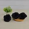 Dekorativa blommor miljövänliga faux rosen Silk Flower Realistic Practical Everlasting Artificial Fake Black Floral Plant