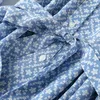 Robes décontractées Birdtree Real Silk Elegant for Women V-Neck Lace-up Edge Litté de littérature imprimée 2024 Été D43756QC