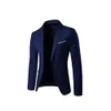 1 set homens calças blazer de cor sólida manga comprida Slim Fit Turndown Temperamental One Button Pockets Set Set Men Rous