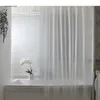 Zasłony prysznicowe 1PC Wodoodporne zagęszczenie podkładek zasłony Peva Półprzezroczyste akcesoria łazienkowe Wanna z haczykami