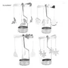 Candle Holders 11UA Rotary Holder Metal Spinning Tea Lights Romantic Candlestick Ornaments